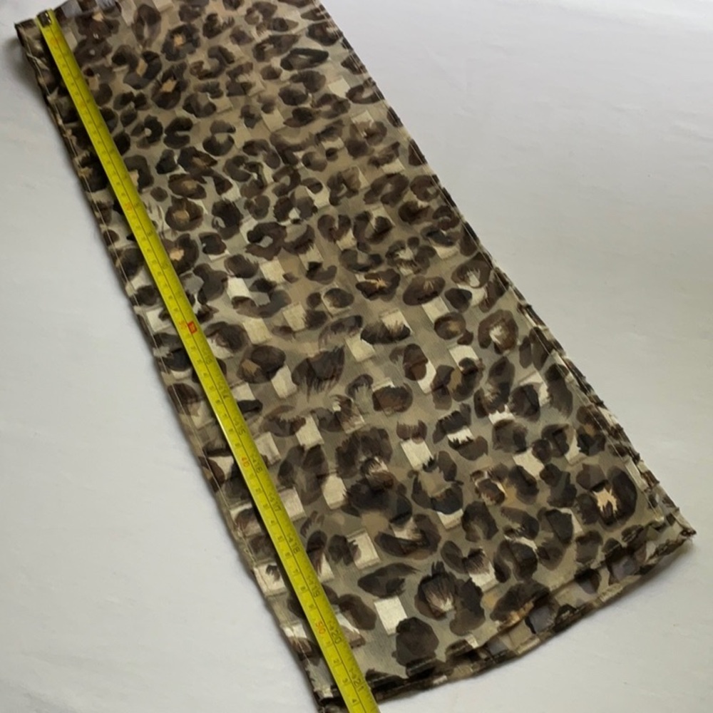 Vintage Leopard Print Scarf Narrow - Picture 6 of 8